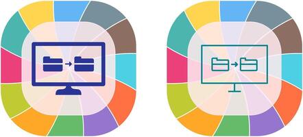 Unique File Sharing Icon Design vector