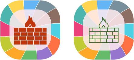 Unique Firewall Icon Design vector