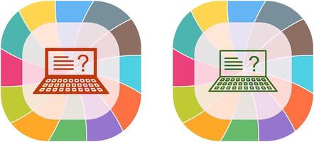 Unique Online Exam Icon Design vector