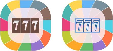 Triple Sevens Icon Design vector