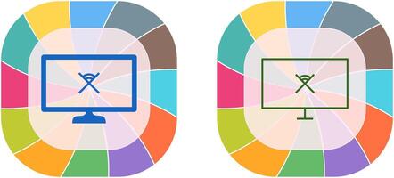 Unique Disconnected Network Icon Design vector