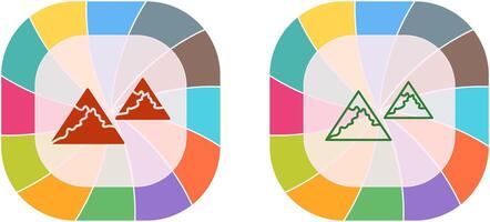 Unique Mountains Icon Design vector