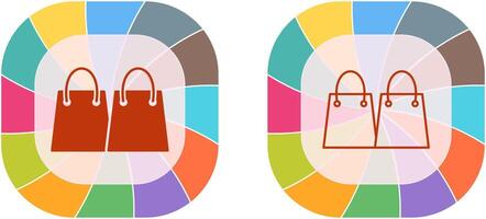 Unique Shopping Bags Icon Design vector