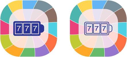 Slot Machine with Sevens Icon Design vector