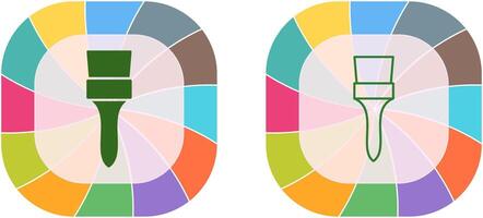 Unique Brush Icon Design vector