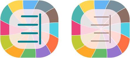 Unique Right Align Icon Design vector