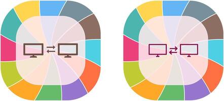 Unique Sharing Systems Icon Design vector