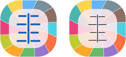 Unique Center Align Icon Design vector