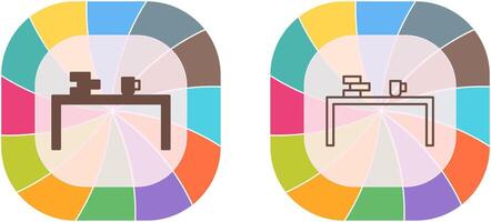 Unique Study Desk Icon Design vector