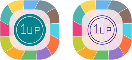 Unique 1UP Icon Design vector