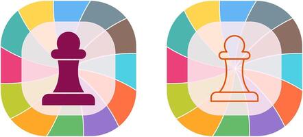 Unique Pawn Icon Design vector