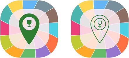 Unique Bar Location Icon Design vector