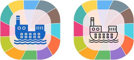 Cargo Ship Icon Design vector