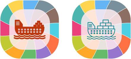 Cargo Ship Icon Design vector