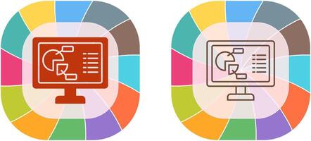 Pie Chart Icon Design vector