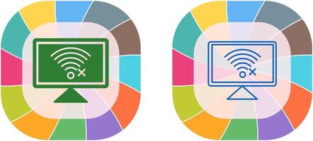 Disconnected Network Icon Design vector