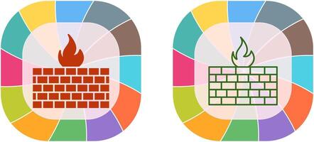 Firewall Icon Design vector