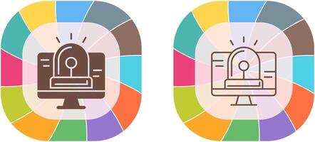 Hacking Alarm Icon Design vector