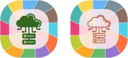 Cloud Database Icon Design vector