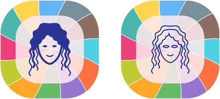 Hair Curly Icon Design vector