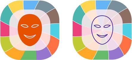 Ancient Face Mask Icon Design vector