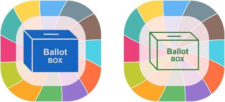 votación caja icono diseño vector