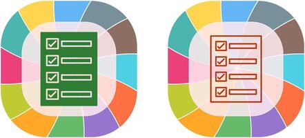 Filling Ballot Paper Icon Design vector