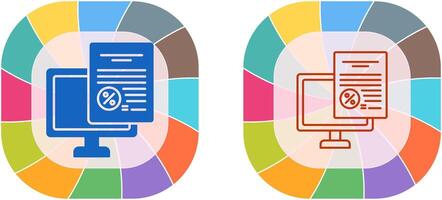 Online Tax Icon Design vector