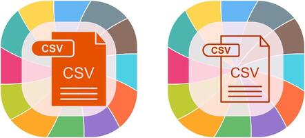 CSV Icon Design vector