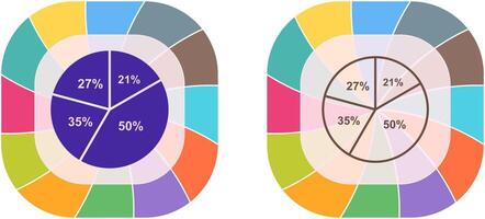 Pie Chart Icon Design vector