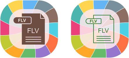 FLV Icon Design vector