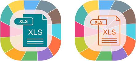 XLS Icon Design vector