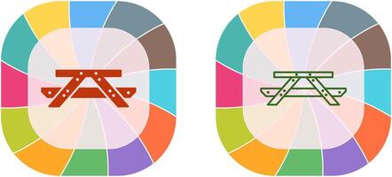 Picnic of Table Icon Design vector