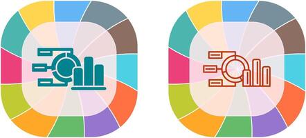 diseño de icono de gráfico circular vector