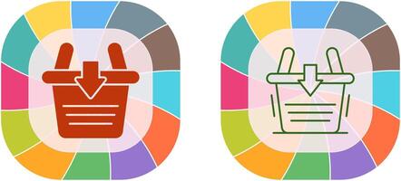 Add To Basket Icon Design vector