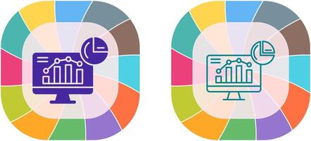 Monitoring Icon Design vector