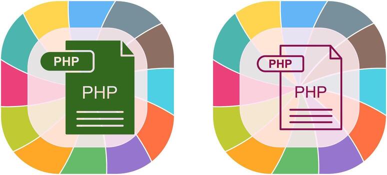 PHP Icon Design vector