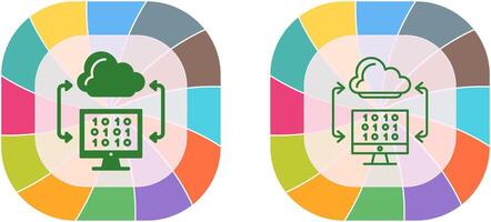 Cloud Coding Icon Design vector