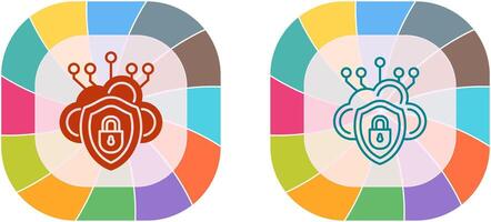 Cloud Security Icon Design vector