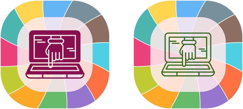 Computer Hacking Icon Design vector