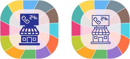24 hours Icon Design vector