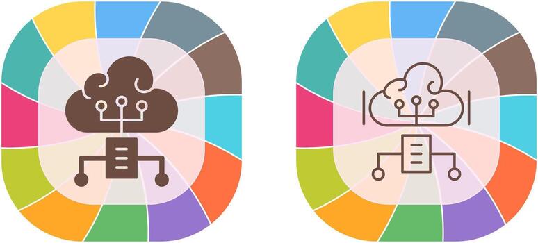 Cloud Computing Icon Design vector