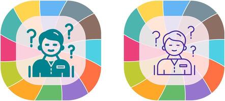 Confuse Icon Design vector