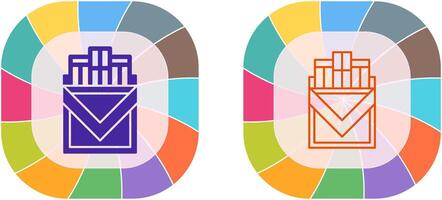 Cigarette Pack Icon Design vector