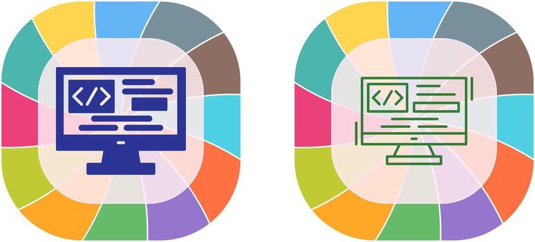 diseño de icono de codificación vector