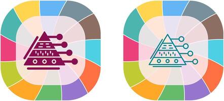 Pyramid Graph Icon Design vector