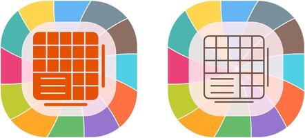 Table Data Icon Design vector