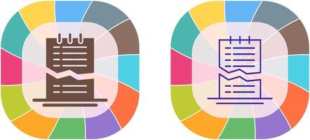 Corrupted List Icon Design vector