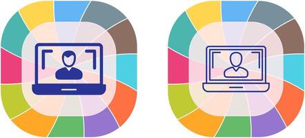 Online Lesson Icon Design vector