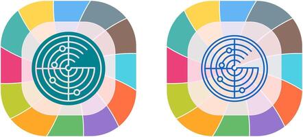 Radar Icon Design vector